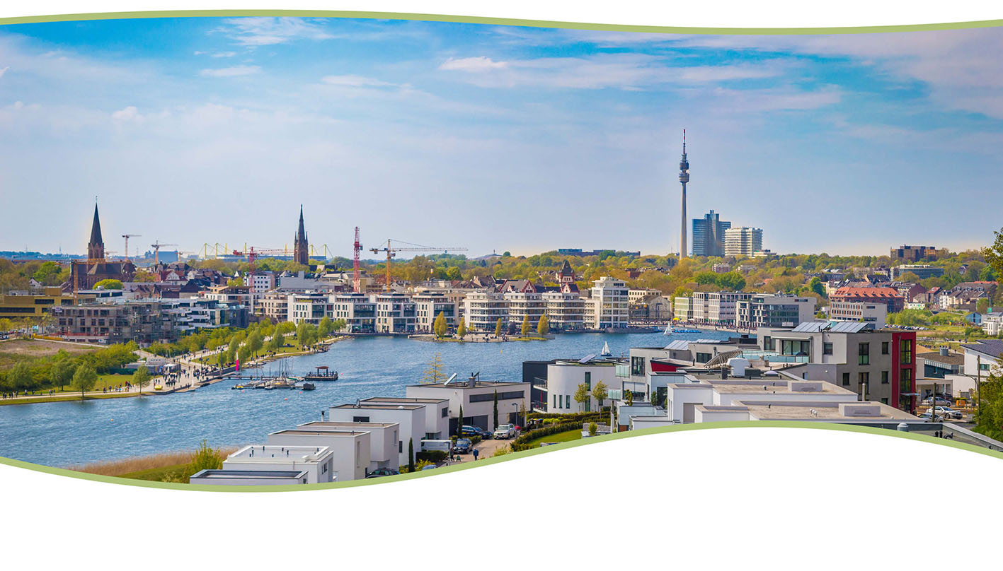 Ein Bild der Stadt Dortmund, um die Präsenz der bb Gesellschaft in Dortmund zu symbolisieren.