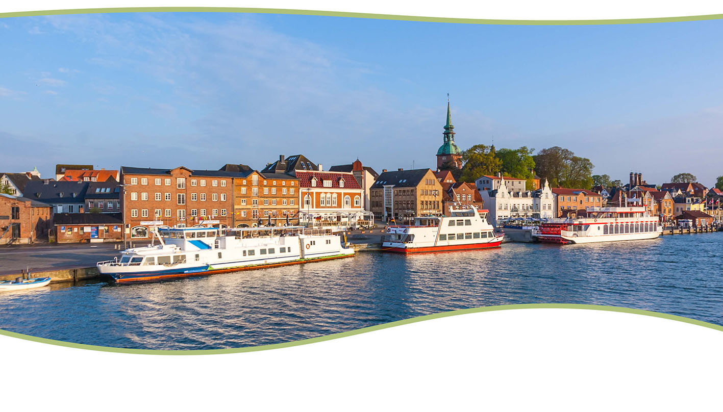 Ein Blick auf den Hafen in Kappeln.